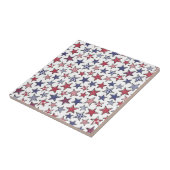 アメリカ愛国的な赤と白の星  タイル (側面)