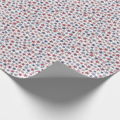 アメリカ愛国的な赤と白の星   ラッピングペーパー (角)