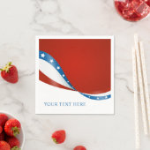 アメリカ愛国的な赤白と青と星 スタンダードカクテルナプキン (インサイチュ)