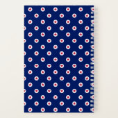 アメリカ愛国的な赤白青スターNAMEアメリカ ノートブック (裏面)