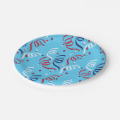 アメリカ愛国的な赤、白、青の紙吹雪 ペーパープレート (アングル)