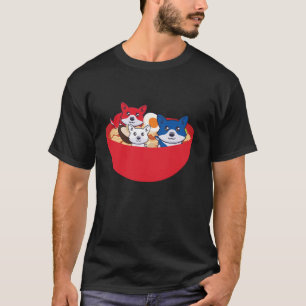 アメリカ愛国的な7月4日のラーメンコリー Tシャツ
