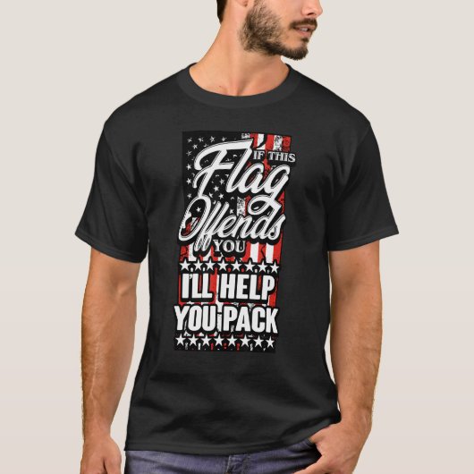 アメリカ愛国的もしこの旗は君に病気の報いを救済与える。 Tシャツ (正面)