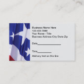 アメリカ愛国的アポイントメント名刺 予約カード (正面)