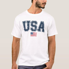 アメリカ愛国的アメリカ動揺して国旗 Tシャツ