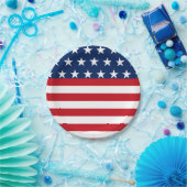 アメリカ愛国的アメリカ国旗のスターストライプとアメリカ合衆国 ペーパープレート (パーティー)