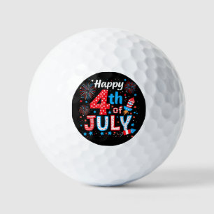 アメリカ愛国的アメリカ国旗の7月4日(土) ゴルフボール