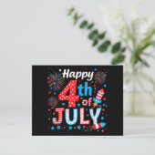 アメリカ愛国的アメリカ国旗の7月4日(土) セーブザデート (スタンド正面)