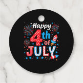 アメリカ愛国的アメリカ国旗の7月4日(土) フェイバータグ (裏面)