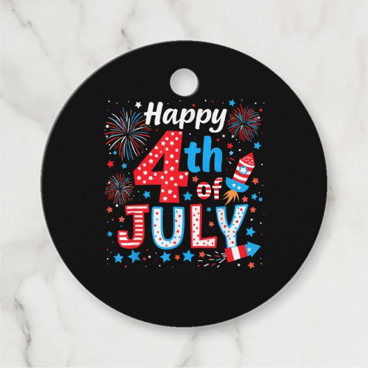 アメリカ愛国的アメリカ国旗の7月4日(土) フェイバータグ (正面)