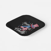 アメリカ愛国的アメリカ国旗の7月4日（土） ペーパープレート (傾斜あり)