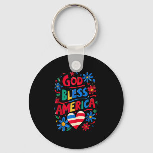 アメリカ愛国的アメリカ国旗クリスチャン4th キーホルダー