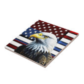 アメリカ愛国的イーグルおよび米国国旗 タイル (側面)