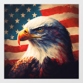 アメリカ愛国的イーグル米国赤白青国旗 ウィンドウサイン (シート)