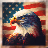 アメリカ愛国的イーグル米国赤白青国旗 ウィンドウサイン (シート2)