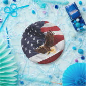 アメリカ愛国的イーグル ペーパープレート (パーティー)