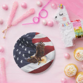 アメリカ愛国的イーグル ペーパープレート (パーティー)