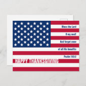 アメリカ愛国的クリスチャンの幸せな感謝祭 ポストカード (正面/裏面)