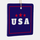 アメリカ愛国的クリスマスツリーオーナメントデコール セラミックオーナメント (右)