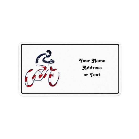 アメリカ愛国的サイクリングサイクリング ラベル (正面)