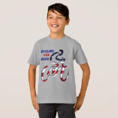 アメリカ愛国的サイクリングサイクリング Tシャツ (正面フル)