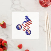 アメリカ愛国的サイクリングBMX スタンダードカクテルナプキン (インサイチュ)