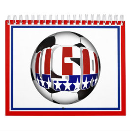アメリカ愛国的サッカースポーツ カレンダー