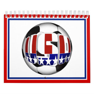 アメリカ愛国的サッカースポーツ カレンダー