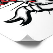 アメリカ愛国的サッカーデザインアメリカ国旗のサッカー ポスター (角)