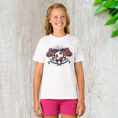 アメリカ愛国的サッカーデザインアメリカ国旗のサッカー Tシャツ