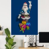 アメリカ愛国的サンタクロース ポスター (ホームオフィス)