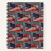 アメリカ愛国的スターストライプズ国旗 ノートブック (正面)