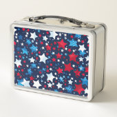 アメリカ愛国的スターズランチボックス メタルランチボックス (裏面)