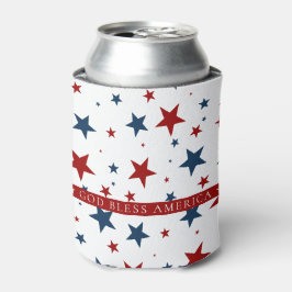 アメリカ愛国的スターパターンを祝福 缶クーラー