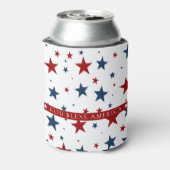 アメリカ愛国的スターパターンを祝福 缶クーラー (缶裏面)