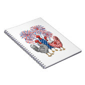 アメリカ愛国的チキンUSA 7月4日 ノートブック (右側)