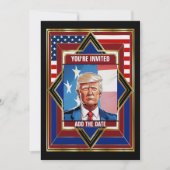 アメリカ愛国的デコ 招待状 (正面)