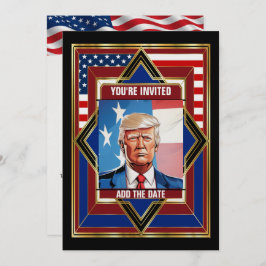 アメリカ愛国的デコ 招待状