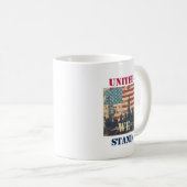 アメリカ愛国的デザイン コーヒーマグカップ (正面右)