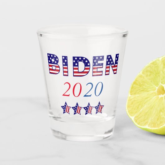 アメリカ愛国的バイデン氏2020 ショットグラス (正面)
