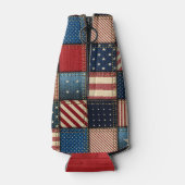 アメリカ愛国的パッチワーク画像 ボトルクーラー (裏面)