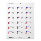 アメリカ愛国的ライフル射撃、 発砲 ラベル (フルシート)