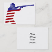 アメリカ愛国的ライフル射撃、 発砲 名刺 (正面/裏面)