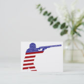 アメリカ愛国的ライフル射撃、 発砲 名刺 (スタンド正面)