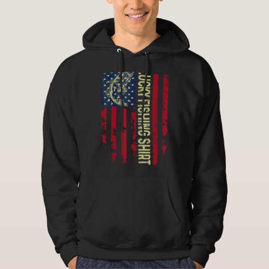 アメリカ愛国的ラッキー魚釣りfor魚釣りTee パーカ (正面)