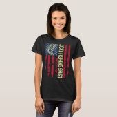 アメリカ愛国的ラッキー魚釣りfor魚釣りTee Tシャツ (正面フル)