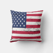 アメリカ愛国的動揺してデザインスタイル国旗 クッション (裏面)