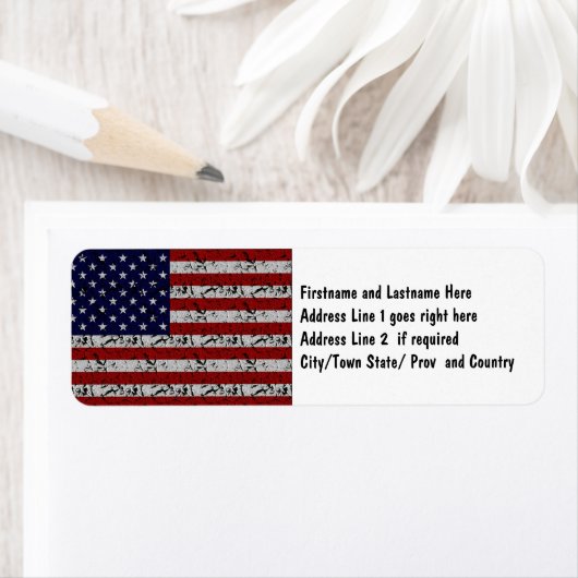 アメリカ愛国的州国統一された旗 ラベル (インサイチュ)