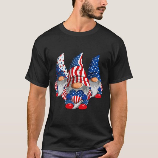 アメリカ愛国的格言ズ米国国旗7月4日 Tシャツ (正面)
