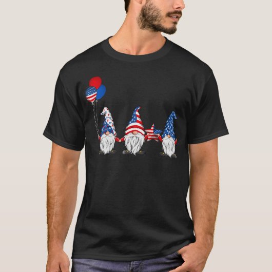 アメリカ愛国的格言ズ米国国旗7月4日 Tシャツ (正面)